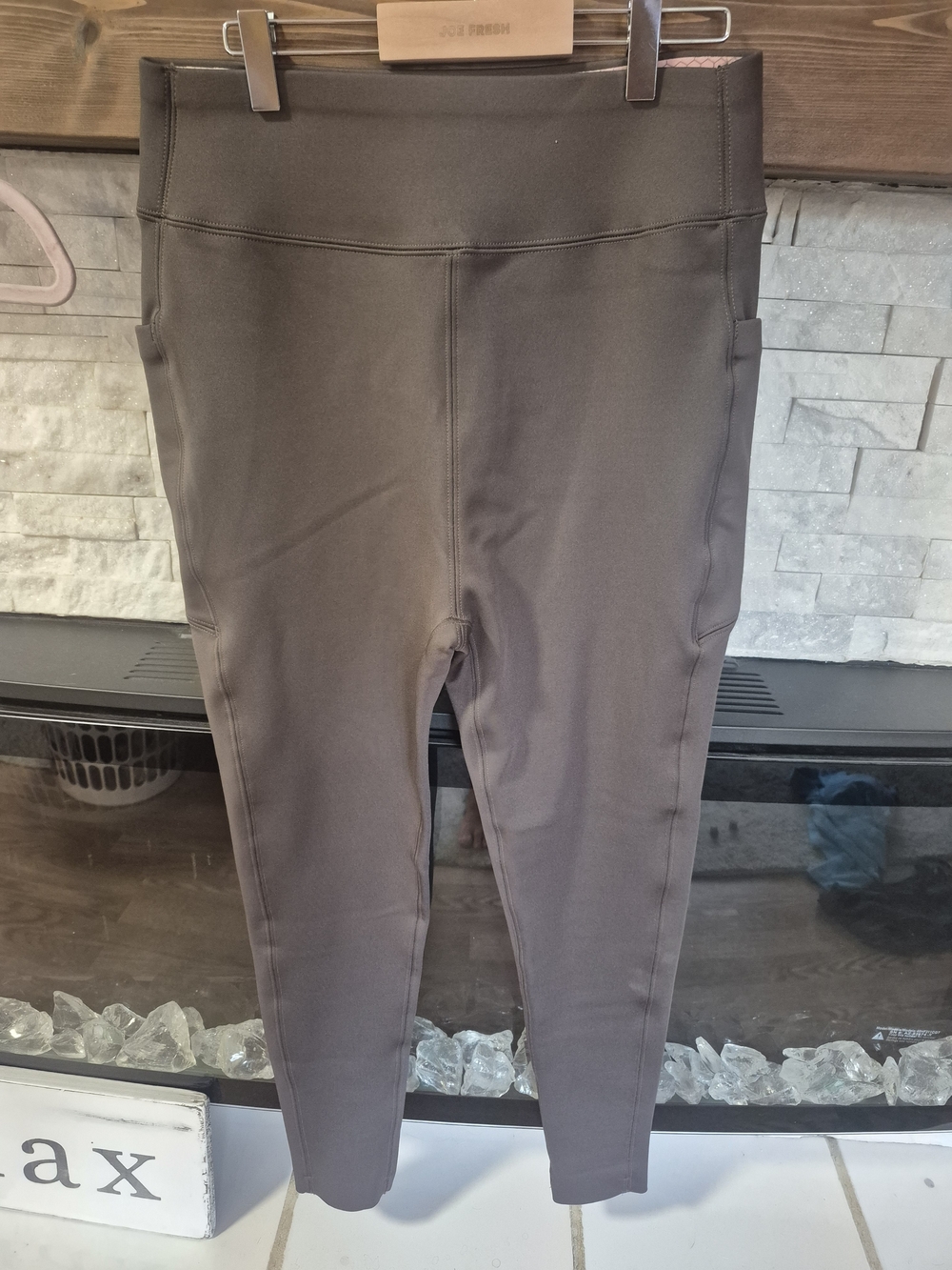 High-Waist Gray Active Leggings